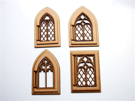 Miniature Dollhouse Windows & Window Frames 